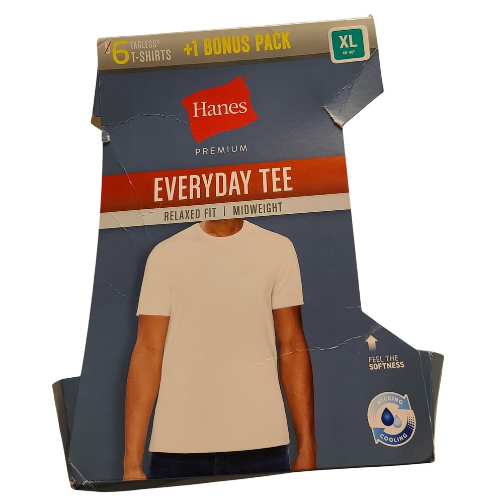 Hanes Premium Everyday Tee XL & Goodfellow & Co XXL Crew-Neck T-Shirt Bundle NWT